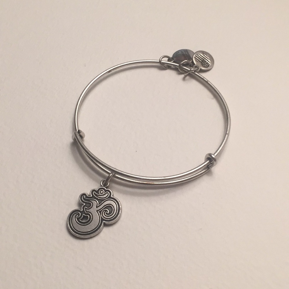 Alex and Ani Silver Om Bangle